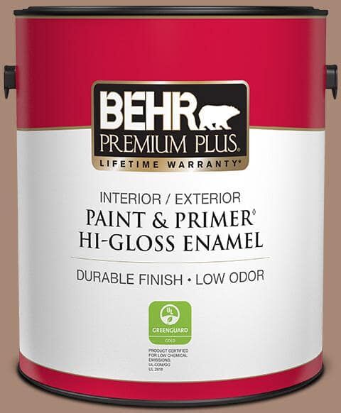 BEHR PREMIUM PLUS 1 gal. #PPU3-14 Tribal Pottery Hi-Gloss Enamel Interior/Exterior Paint & Primer