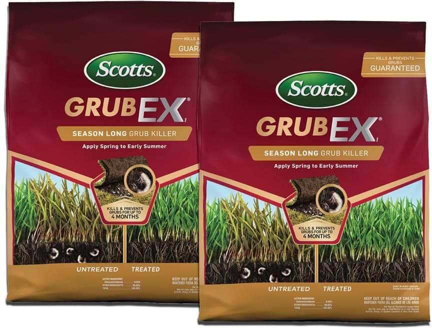 Scotts GrubEx1 14.35 lbs. 5,000 sq. ft. Season Long Grub, Caterpillar, Japanese Beetle Killer (2-Pack)