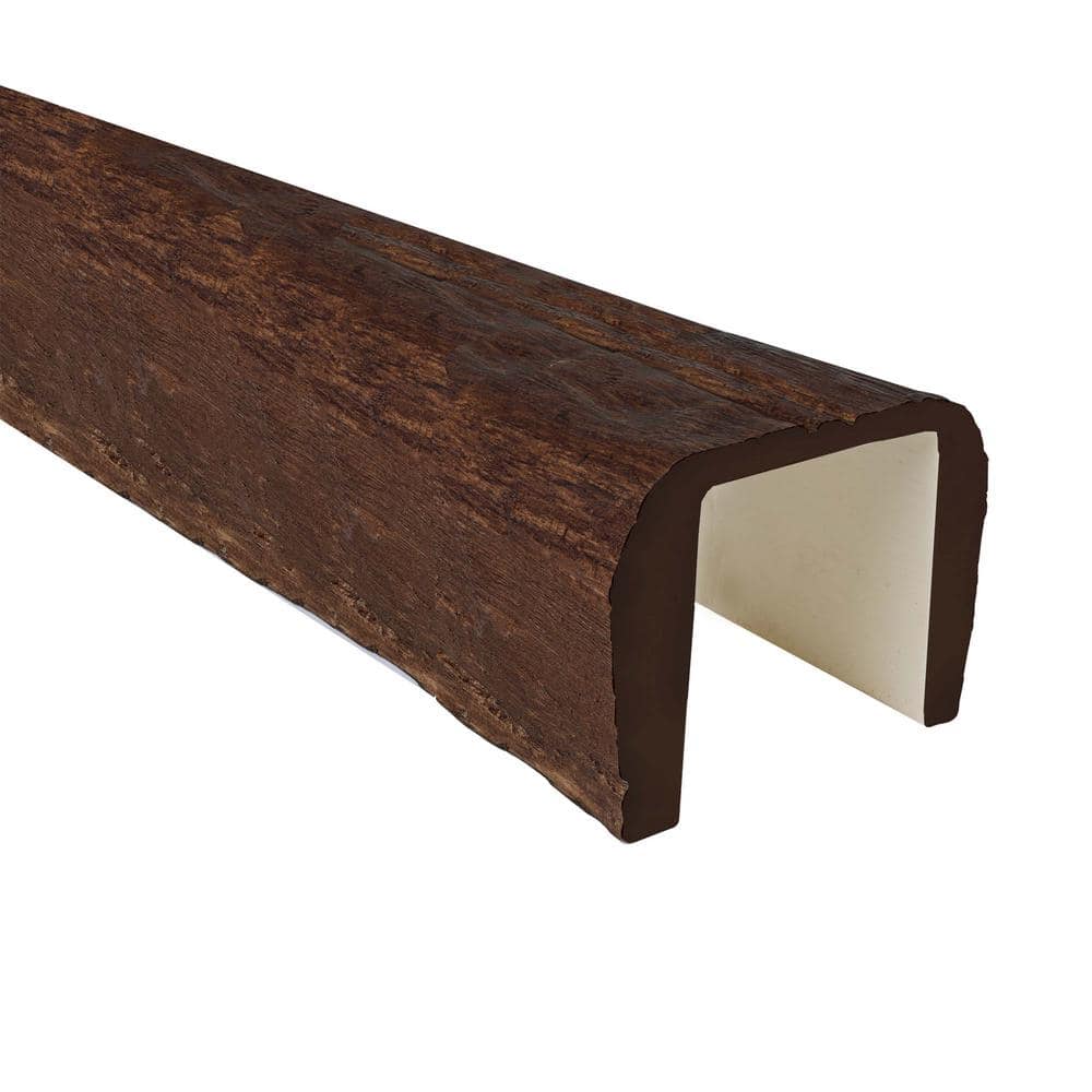 American Pro Decor 5-7/8 in. x 7-1/2 in. x 15.5 ft. Walnut Vintage Faux Wood Beam