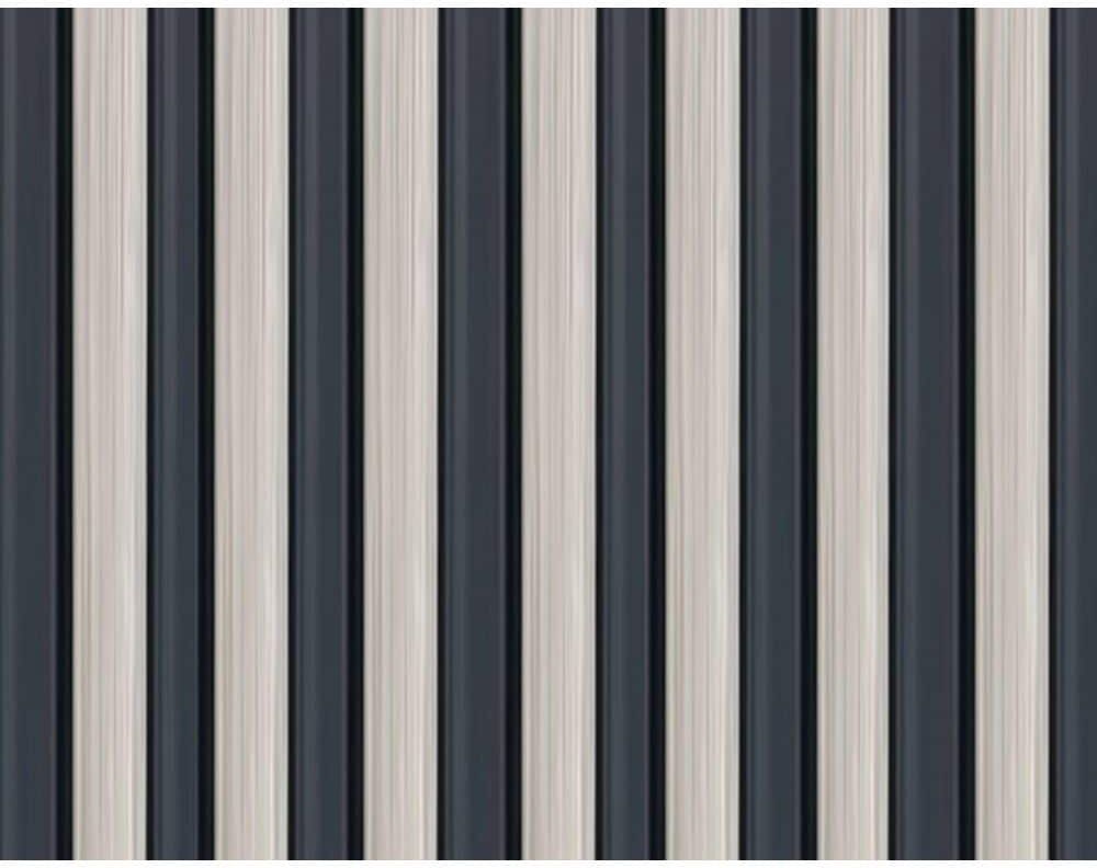 Ejoy 94.5 in. x 4.8 in. x 0.5 in. Acoustic Vinyl Wall Cladding Siding Board in Metasequoia Grey Color (Set of 4-Piece)