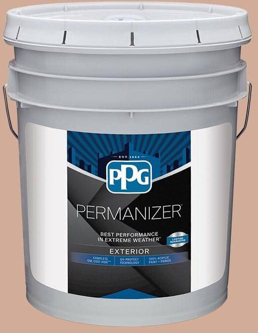 PERMANIZER 5 gal. PPG16-01 Sombrero Tan Flat Exterior Paint