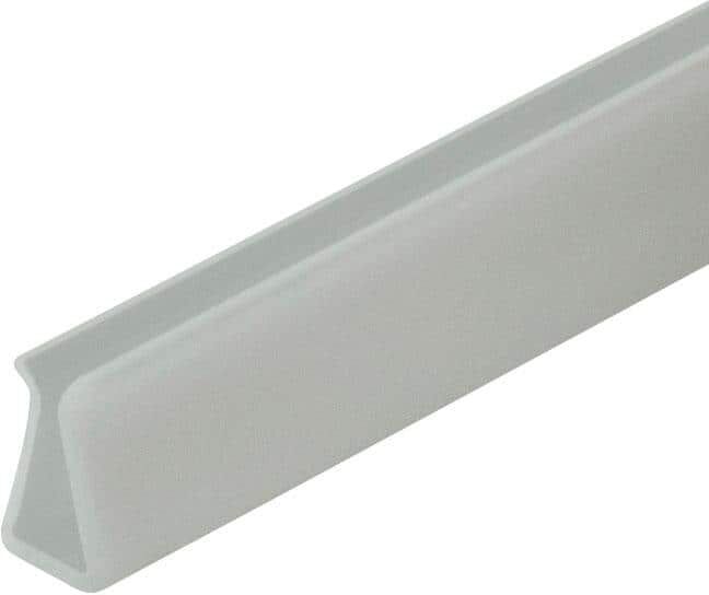 Outwater 1/2 in. D x 3/16 in. W x 36 in. L White Styrolux Plastic Plastic U-Channel Moulding Fits 3/16 in. Board, (4-Pack)