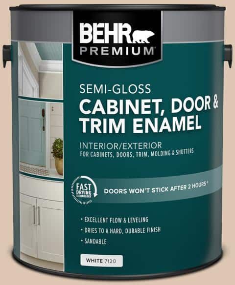 BEHR PREMIUM 1 gal. #280E-2 Arabian Sands Semi-Gloss Enamel Interior/Exterior Cabinet, Door & Trim Paint