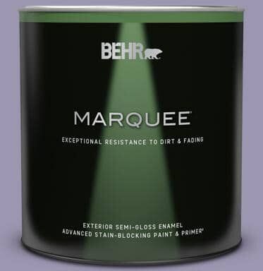 BEHR MARQUEE 1 qt. #S570-4 Night Music Semi-Gloss Enamel Exterior Paint & Primer