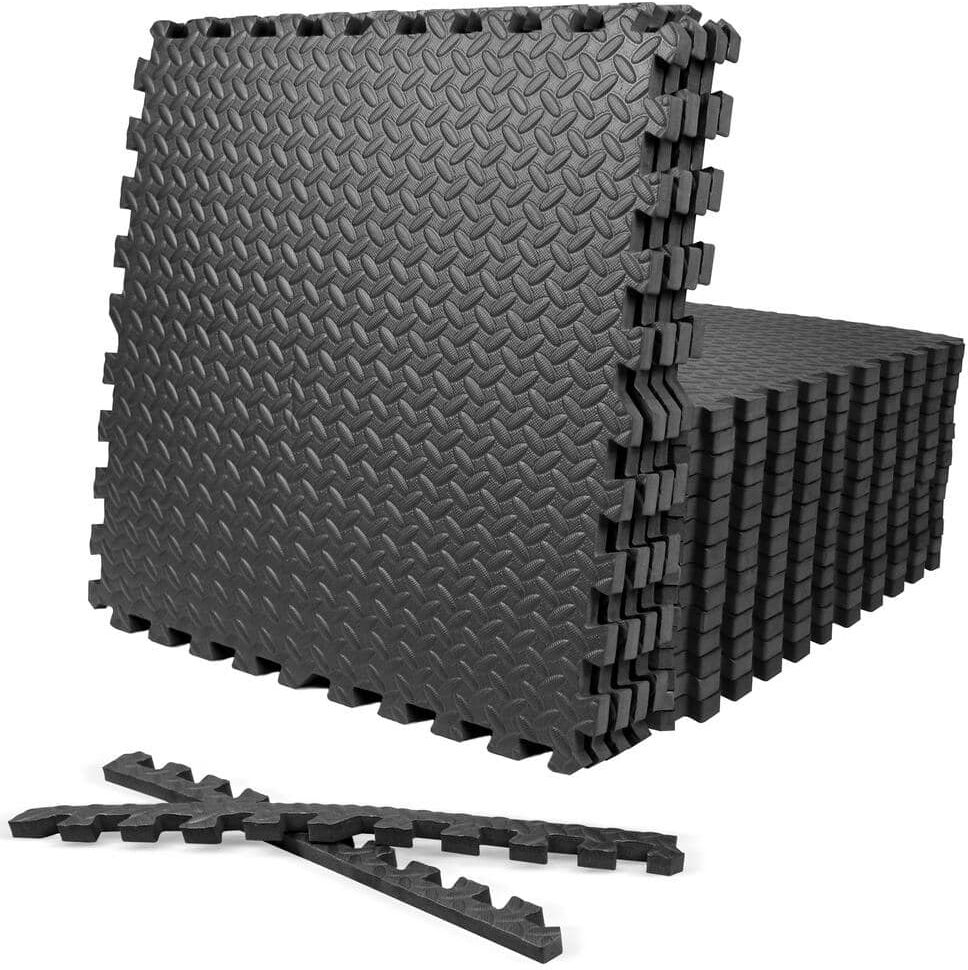 CAP 24 in. W x 24 in. L x 3/4 in. T Extra Thick Interlocking Puzzle Exercise Mat for Home and Gym Equipment (72 sq. ft.)