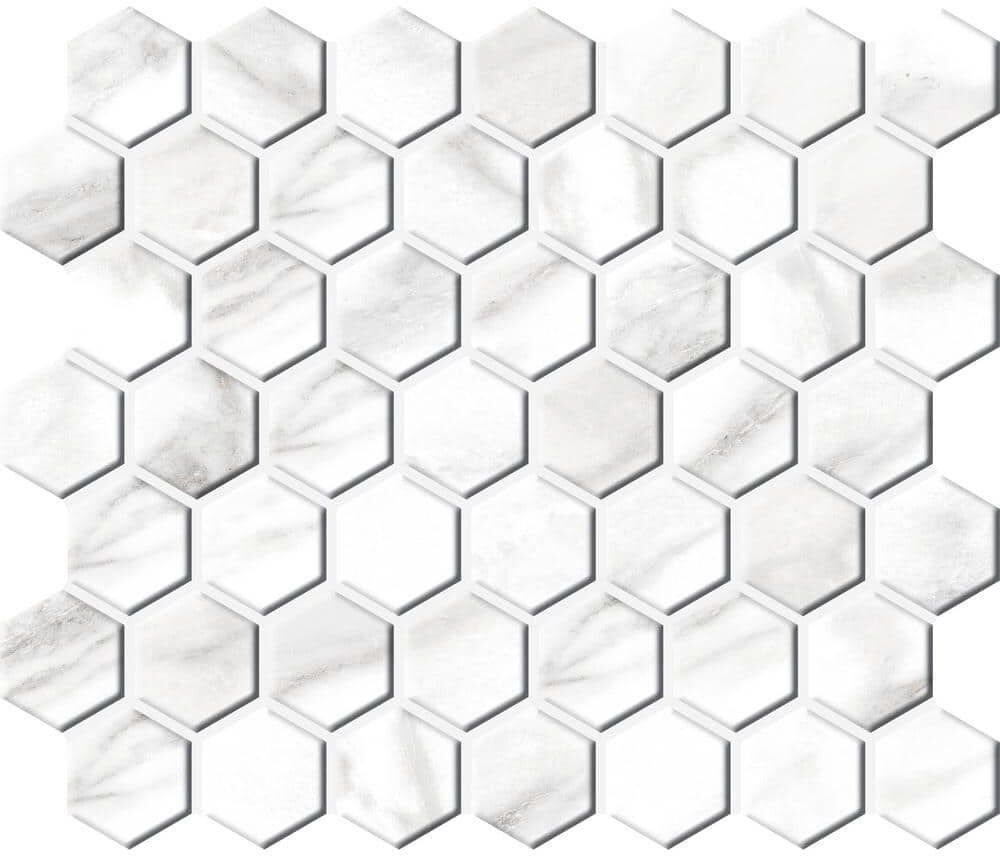 Daltile Perpetuo Brilliant White 10 in. x 12 in. Glazed Ceramic Mosaic Tile (97.2 sq. ft./Pallet)