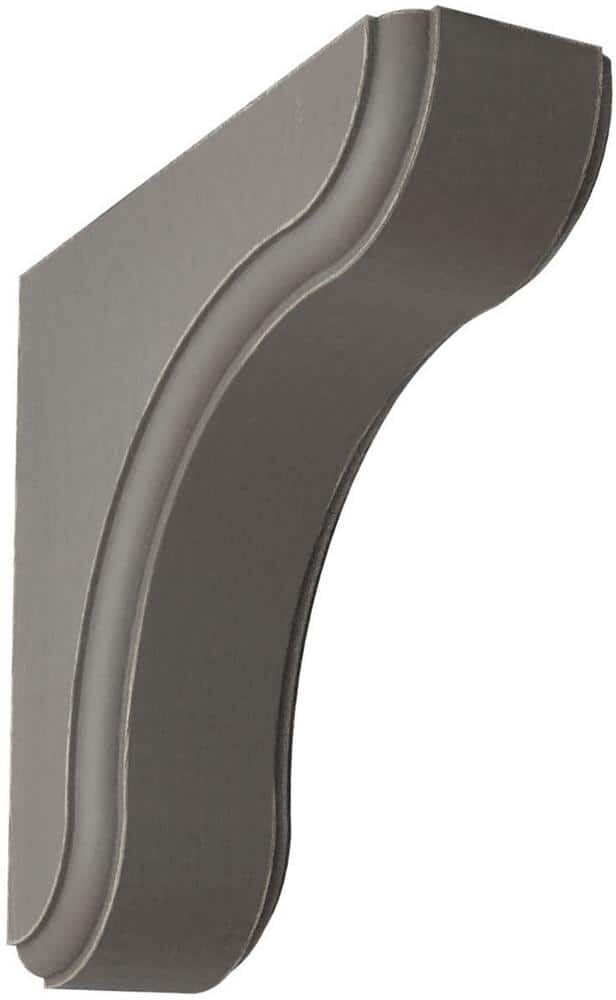 Ekena Millwork 1-3/4 in. x 5-1/2 in. x 5-1/2 in. Reclaimed Grey Eaton Wood Vintage Decor Bracket