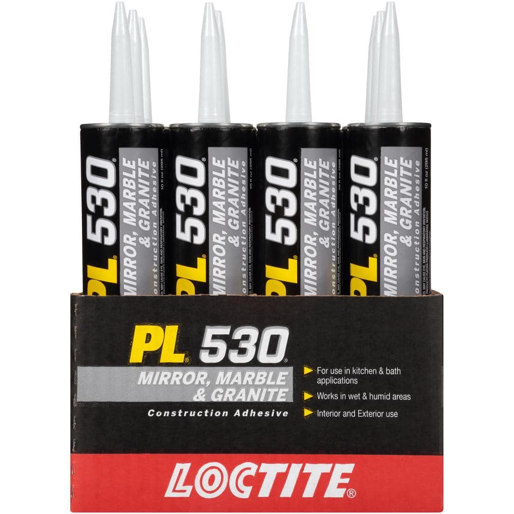 Loctite PL 530 Mirror, Marble and Granite 10 oz. Solvent Construction Adhesive Tan Cartridge (12 pack)
