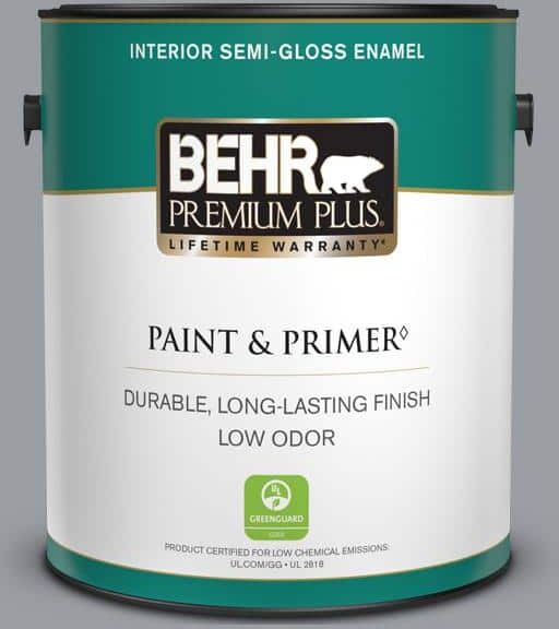 BEHR PREMIUM PLUS 1 gal. #760F-4 Down Pour Semi-Gloss Enamel Low Odor Interior Paint & Primer