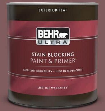 BEHR ULTRA 1 qt. #140F-6 Book Binder Flat Exterior Paint & Primer