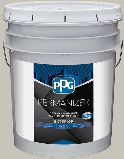 PERMANIZER 5 gal. PPG0999-2 Rabbit's Ear Semi-Gloss Exterior Paint