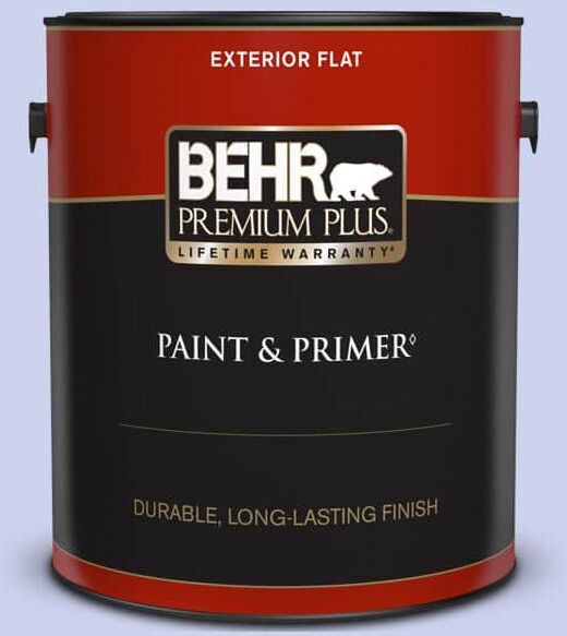 BEHR PREMIUM PLUS 1 gal. #P540-2 Garden Fairy Flat Exterior Paint & Primer