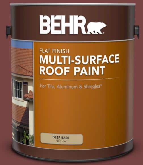 BEHR 1 gal. #PFC-04 Tile Red Flat Multi-Surface Exterior Roof Paint