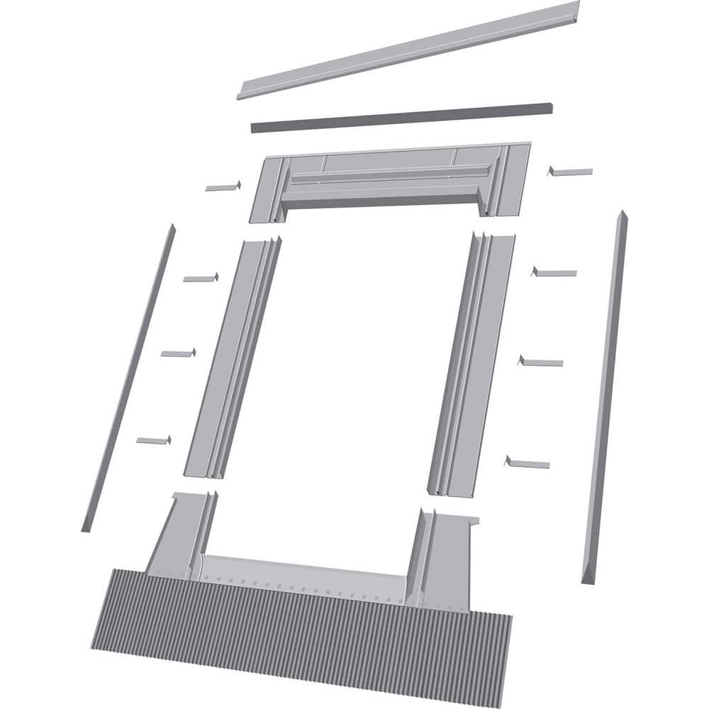 Fakro Universal 22.5 in. x 54 in. / 70 in. High-Profile Tile Roof Flashing Kit for Deck Mount Skylight