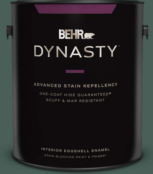 BEHR DYNASTY 1 gal. #M440-7 Rainforest One-Coat Hide Eggshell Enamel Interior Stain-Blocking Paint & Primer