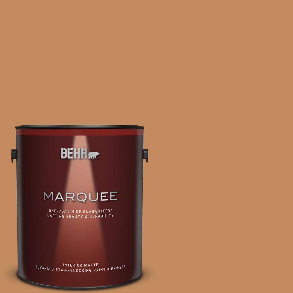 BEHR MARQUEE 1 gal. #PPU3-13 Glazed Ginger Matte Interior Paint & Primer