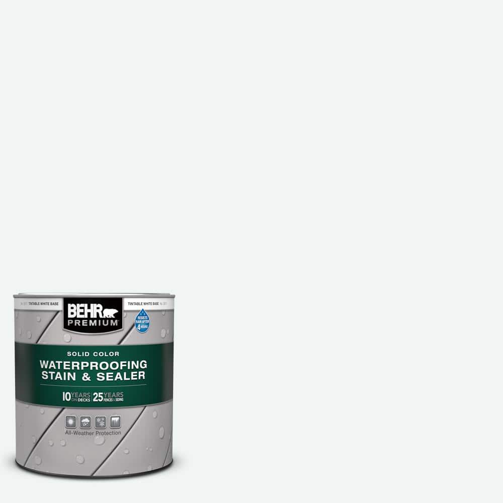 BEHR PREMIUM 1 qt. #BL-W09 Bakery Box Solid Color Waterproofing Exterior Wood Stain and Sealer