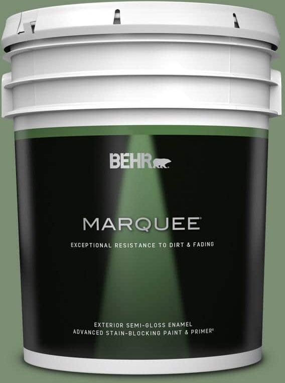 BEHR MARQUEE 5 gal. #PPU11-02 Shallot Bulb Semi-Gloss Enamel Exterior Paint & Primer