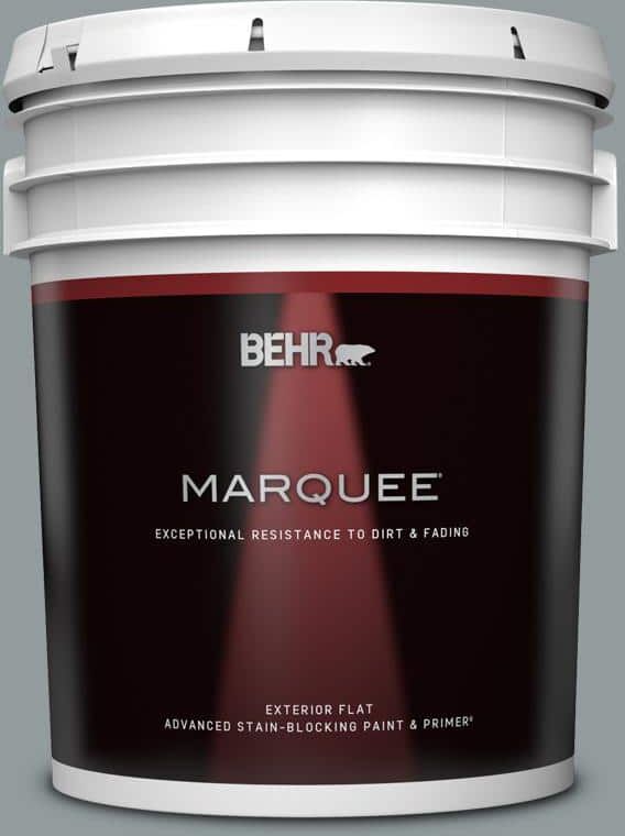 BEHR MARQUEE 5 gal. #720F-4 Stone Fence Flat Exterior Paint & Primer