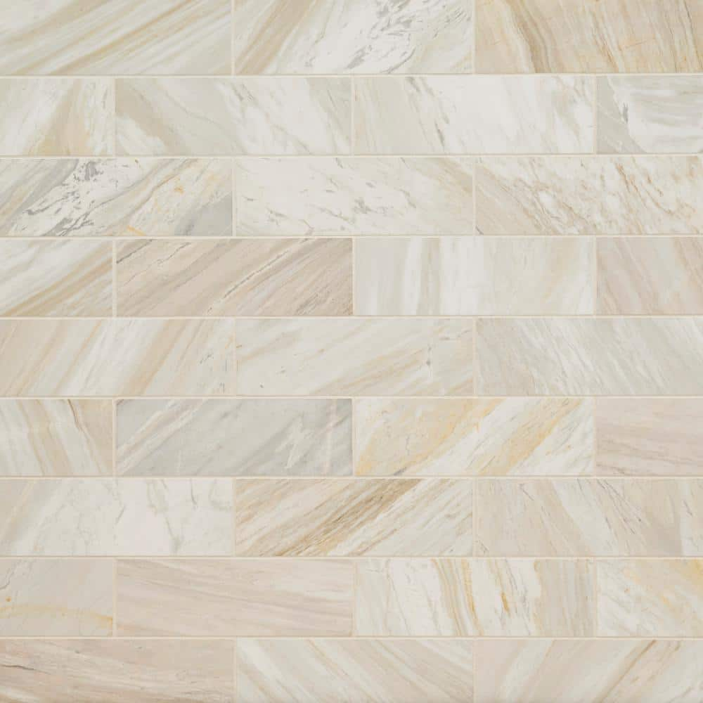 MSI Athena Gold 4 in. x 12 in. Honed Marble Floor and Wall Tile (4.95 sq. ft./Case)