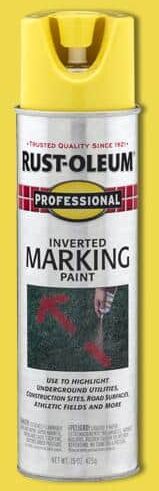 Rust-Oleum Professional 15 oz. High Visibility Yellow Inverted Marking Spray Paint (6 Pack)