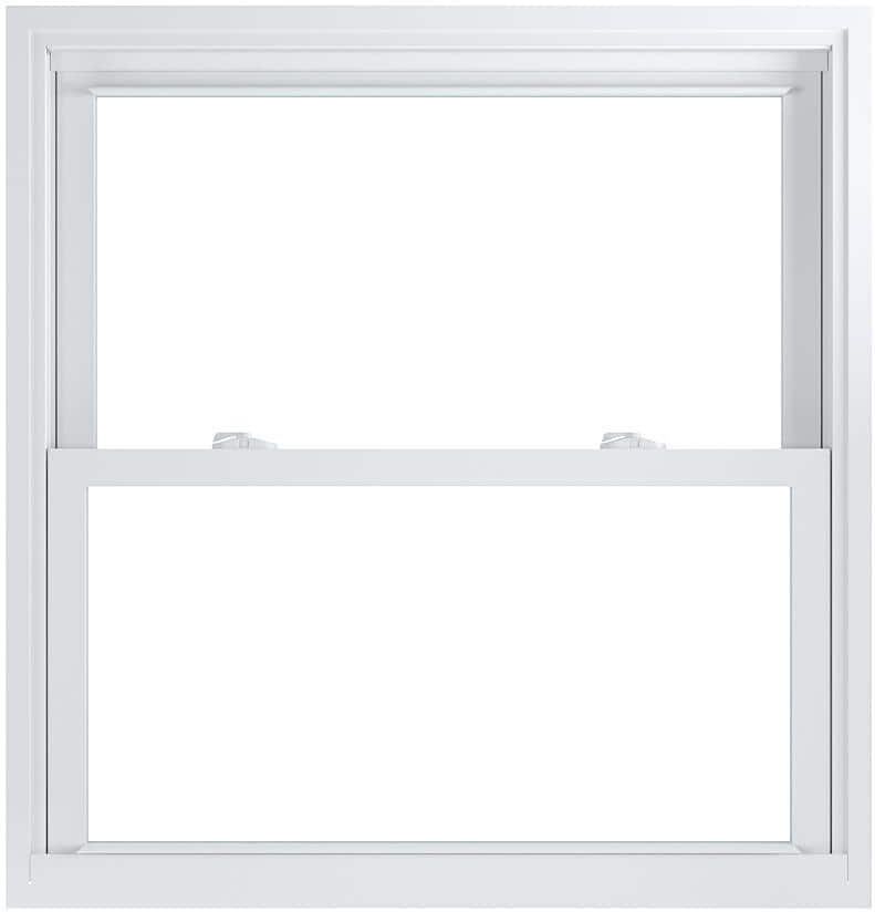 American Craftsman 35.75 in. x 37.25 in. 70 Pro Series Low-E Argon Glass Double Hung White Vinyl Replacement Window, Screen Incl