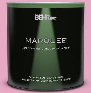 BEHR MARQUEE 1 qt. #P130-3 Little Princess Semi-Gloss Enamel Exterior Paint & Primer