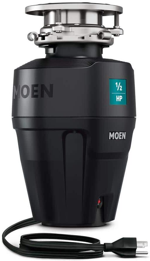 MOEN Prep Series 1/2 HP Continuous Feed Garbage Disposal with Sound Reduction and Fast Track Installation