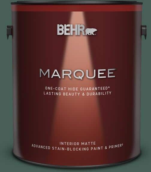 BEHR MARQUEE 1 gal. #M440-7 Rainforest One-Coat Hide Matte Interior Paint & Primer