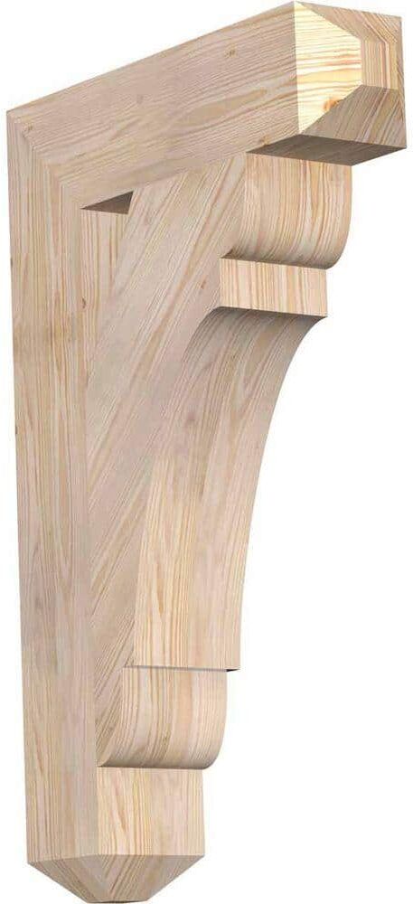 Ekena Millwork 5-1/2 in. x 36 in. x 24 in. Douglas Fir Olympic Craftsman Smooth Bracket