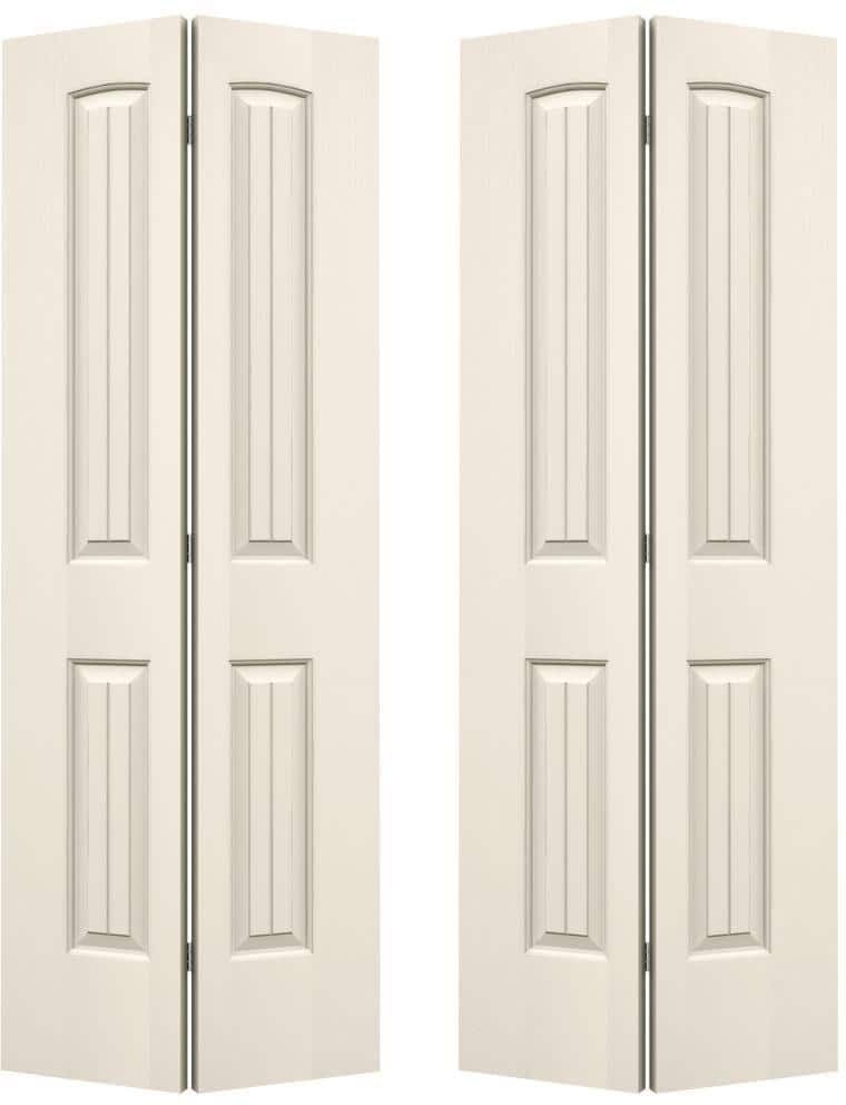 JELD-WEN 36 in. x 80 in. Santa Fe Primed Smooth Molded Composite Closet Bi-Fold Double Door