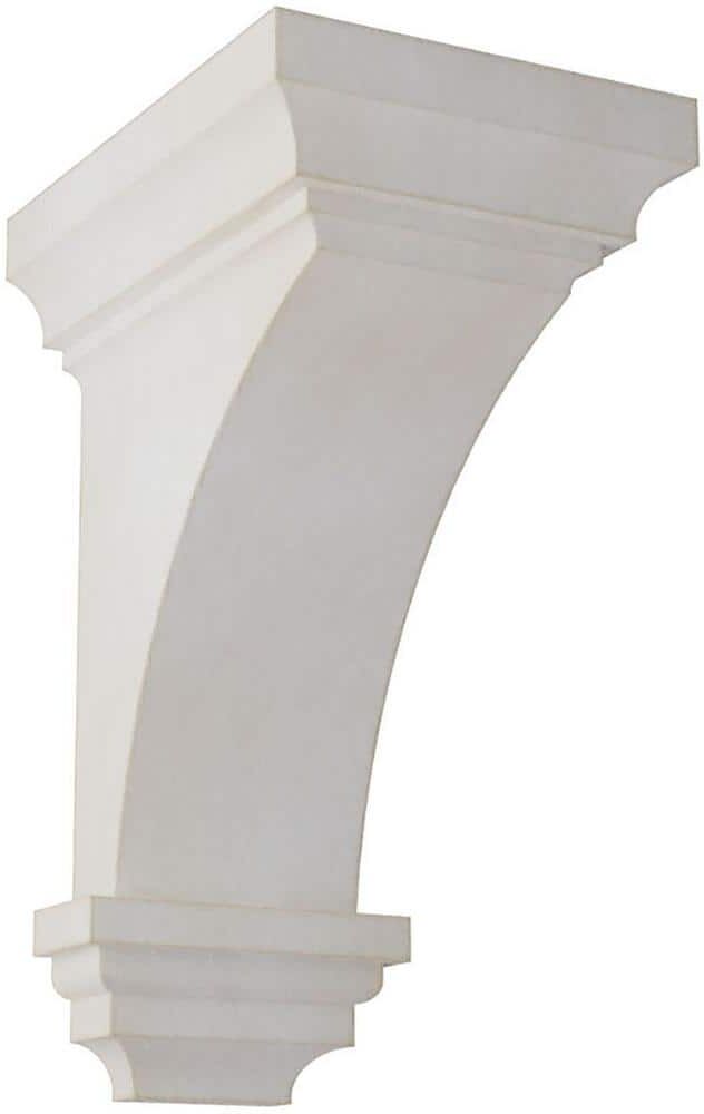 Ekena Millwork 5 in. x 10 in. x 5-3/4 in. Chalk Dust White Medium Jefferson Wood Vintage Decor Corbel