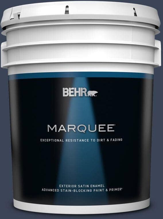 BEHR MARQUEE 5 gal. #600F-7 Soulful Music Satin Enamel Exterior Paint & Primer