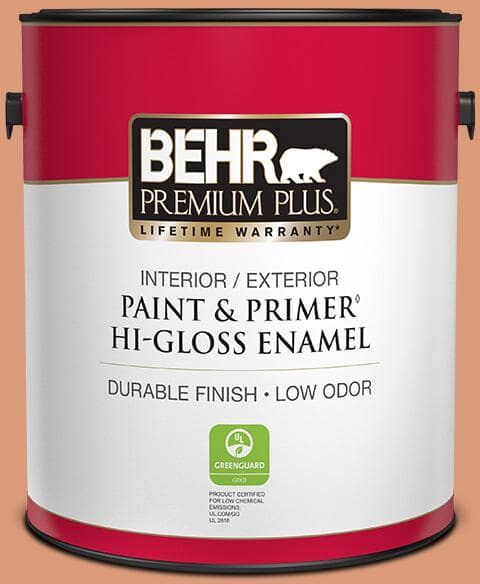 BEHR PREMIUM PLUS 1 gal. #MQ1-27 Dazzle and Delight Hi-Gloss Enamel Interior/Exterior Paint & Primer