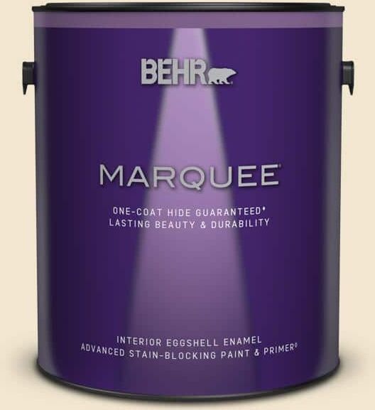 BEHR MARQUEE 1 gal. #S310-1 Writing Paper Eggshell Enamel Interior Paint & Primer