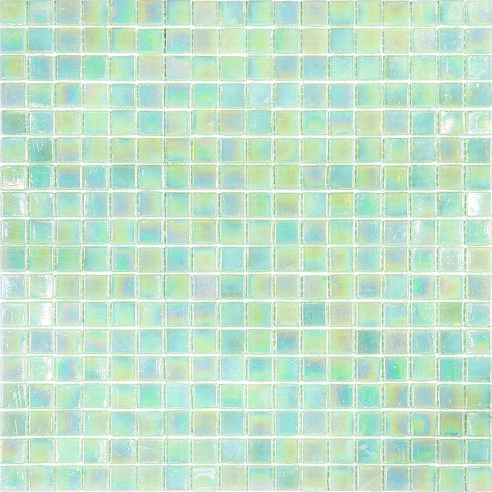 Apollo Tile Skosh Glossy Ultramarine Green 11.6 in. x 11.6 in. Glass Mosaic Wall and Floor Tile (18.69 sq. ft./case) (20-pack)