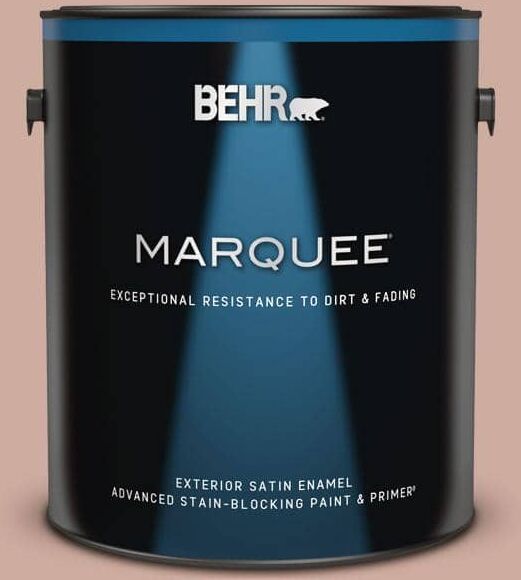 BEHR MARQUEE 1 gal. #MQ1-50 Art Deco Pink Satin Enamel Exterior Paint & Primer