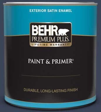 BEHR PREMIUM PLUS 1 qt. #600F-7 Soulful Music Satin Enamel Exterior Paint & Primer