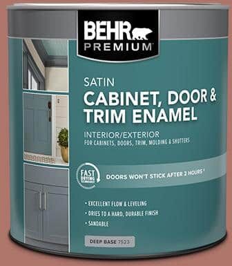 BEHR PREMIUM 1 qt. #S160-5 Hot Chili Satin Enamel Interior/Exterior Cabinet, Door & Trim Paint