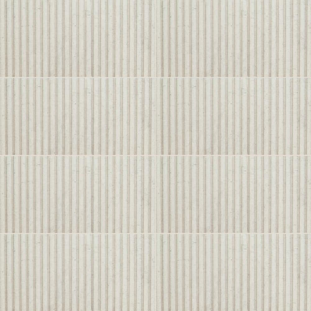 MSI Pearl Stax White 6 in. x 12 in. Glossy Porcelain Wall Tile (8.33 sq. ft./Case)