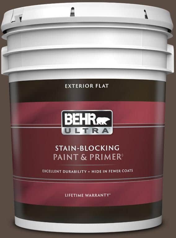 BEHR ULTRA 5 gal. #MQ2-39 Rare Wood Flat Exterior Paint & Primer