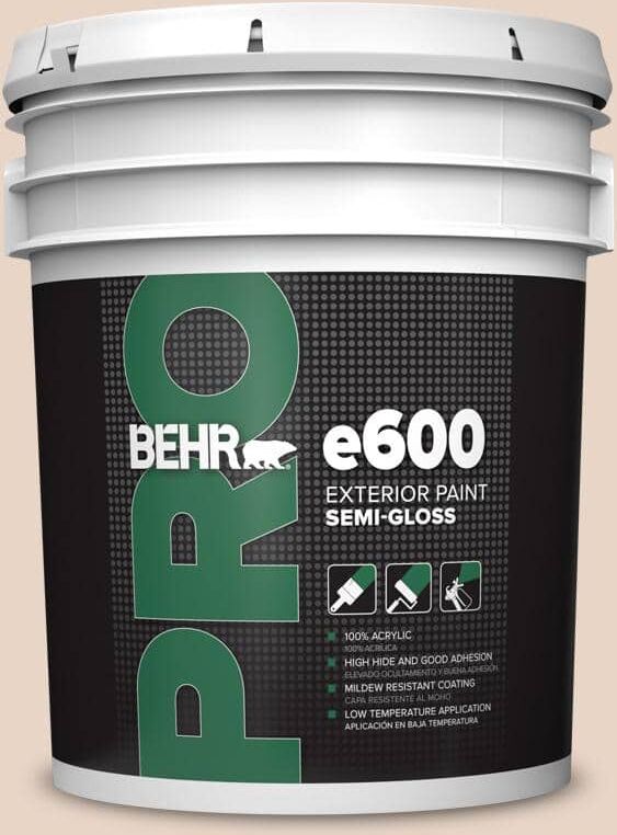 BEHR PRO 5 gal. #MQ3-37 Soft Shoe Semi-Gloss Exterior Paint