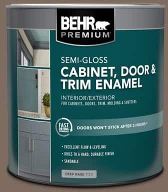 BEHR PREMIUM 1 qt. #PPU5-03 Antique Earth Semi-Gloss Enamel Interior/Exterior Cabinet, Door and Trim Paint