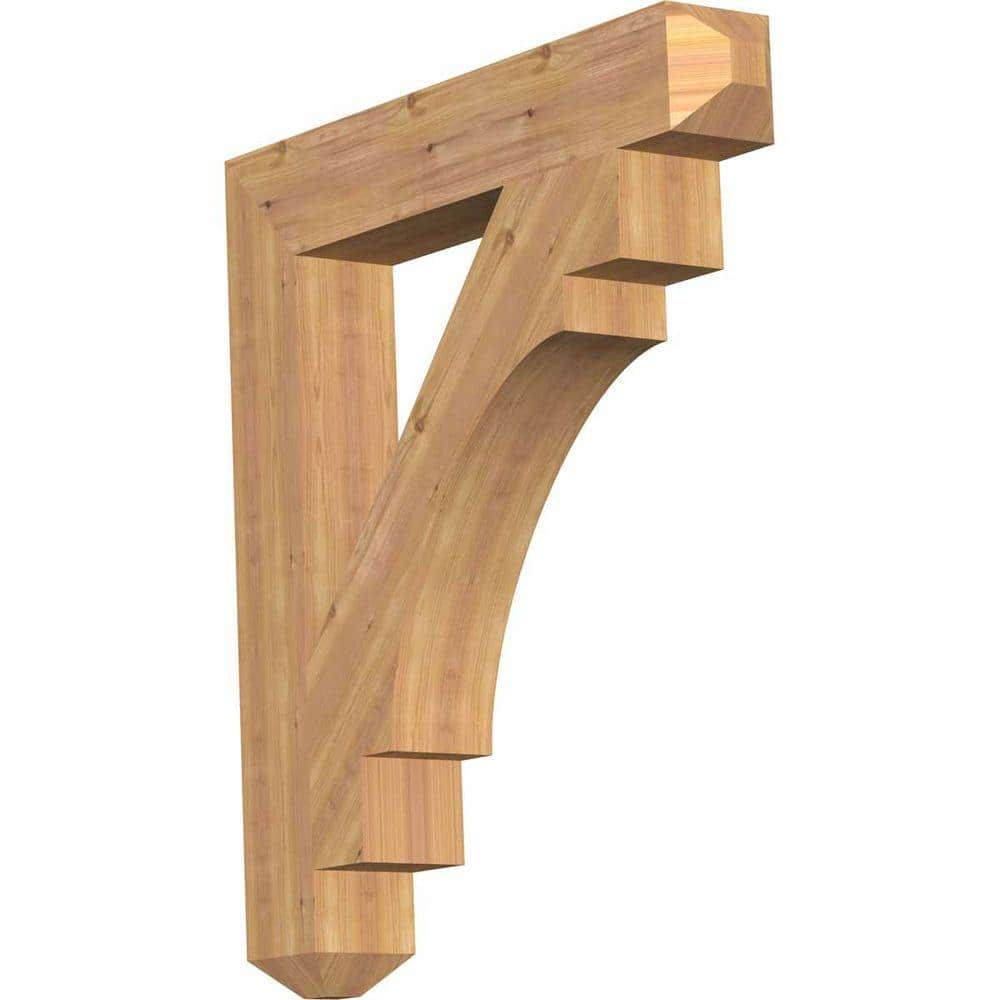 Ekena Millwork 5-1/2 in. x 40 in. x 36 in. Western Red Cedar Merced Craftsman Smooth Bracket