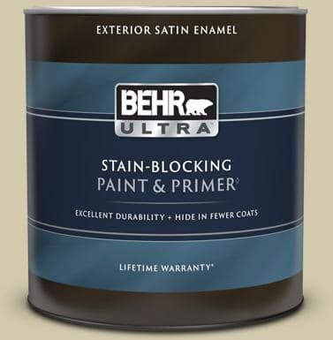 BEHR ULTRA 1 qt. #PPU9-12 Prairie House Satin Enamel Exterior Paint & Primer