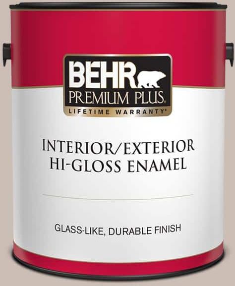 BEHR PREMIUM PLUS 1 gal. #N180-3 Race Track Hi-Gloss Enamel Interior/Exterior Paint