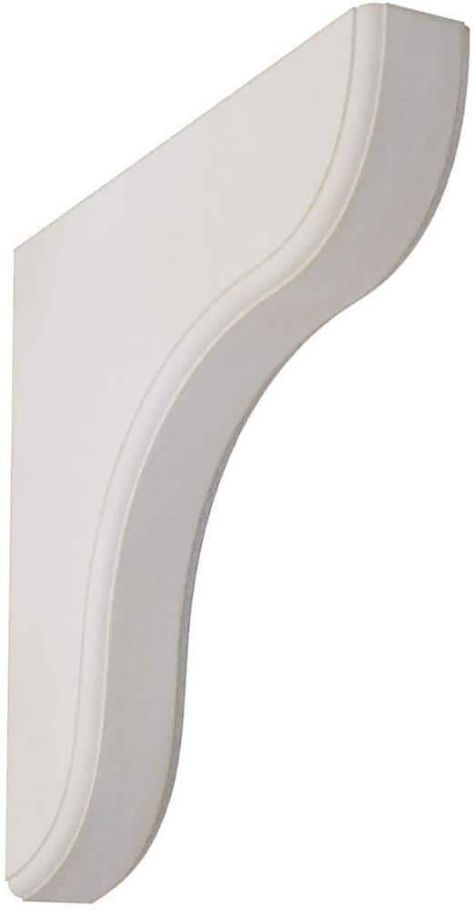 Ekena Millwork 1-3/4 in. x 10-1/2 in. x 10-1/2 in. Chalk Dust White Eaton Wood Vintage Decor Bracket