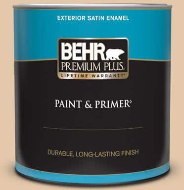 BEHR PREMIUM PLUS 1 qt. #MQ2-45 Craft Juggler Satin Enamel Exterior Paint & Primer