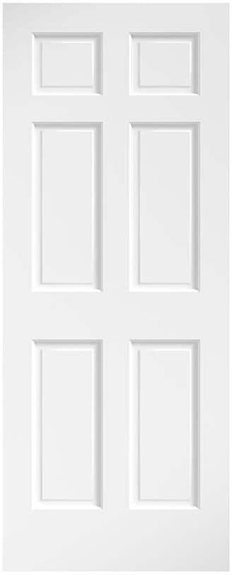 eightdoors 24 in. x 80 in. x 1-3/8 in. 6-Panel Solid Core White Primed Wood Interior Slab Door