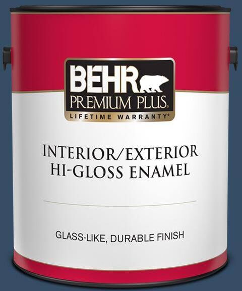 BEHR PREMIUM PLUS 1 gal. Home Decorators Collection #HDC-FL14-12 Rain Boots Hi-Gloss Enamel Interior/Exterior Paint